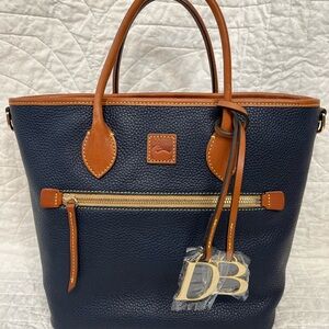 Dooney & Bourke Pebble Grain Handle Tote midnight blue